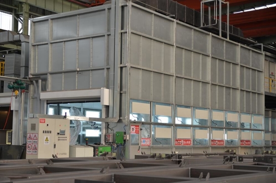 Verfcabine voor metaalproductie met sterke stalen structuur Kamer Glazen raamshow