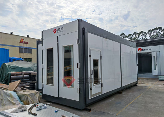 kwaliteit Van de de Nevelcabine van de Protablecontainer van de de Bewegings Zijuitbreiding Hand van het de Muurontwerp de Verfzaal fabriek