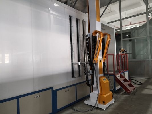 Automatische verfbooth voor zware machines voor gladde bewegingen van pistolen voor poedercoating