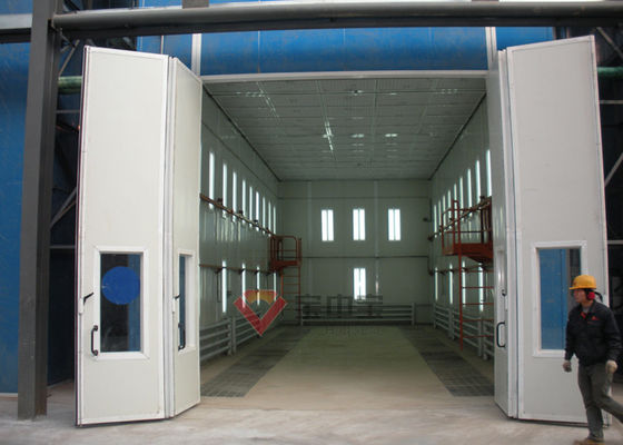 kwaliteit 1000 Lux Bus Spray Booth With Zij Lichte Ventilator op de Hoogste Cabine van de Vrachtwagenverf fabriek