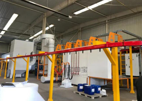 kwaliteit Grote Cycloon Automatische Poeder Bespuitende het Schilderen Lijn voor Ventilatiemateriaal fabriek