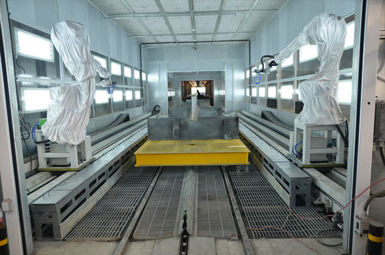 Van de de Verflijn van het staalprofiel van de de Robotverf de Productielijnvervoer met Karretje